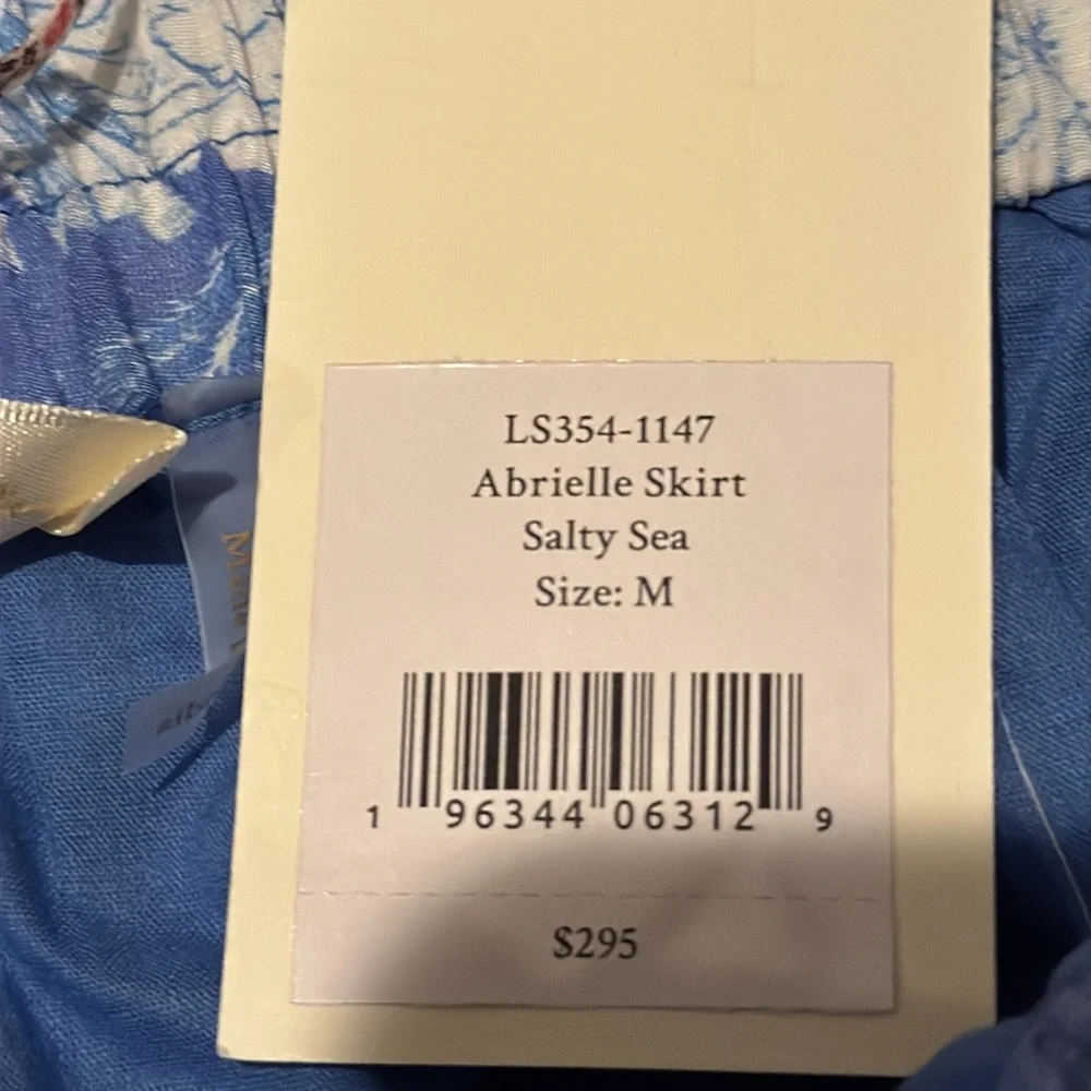 Loveshackfancy NWT tiered Abrielle Skirt in Salty Sea color - Picture 9 of 14